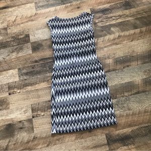 Eye Candy Chevron Low Back Mini Dress Size Medium